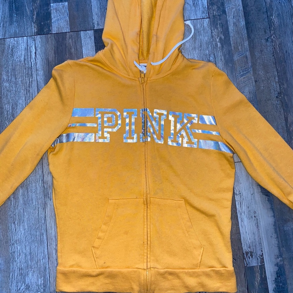 Yellow VS pink zip up sweater - Picture 1 of 2